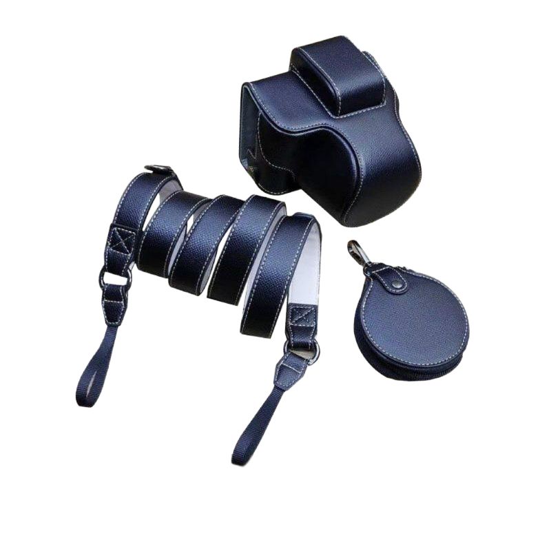 캐논 EOS R50 R100 카메라 가방 고급 가죽 케이스 베이스 보호 커버 - 상세 이미지 5