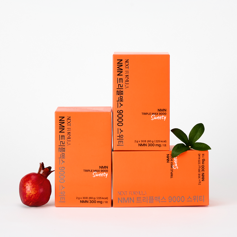 넥스트포뮬러 NMN 트리플맥스 9000 스위티, 30포x3박스, 3개월, 고함량 NMN 초고함량 NMN 저속노화 영양제 - 상품 이미지