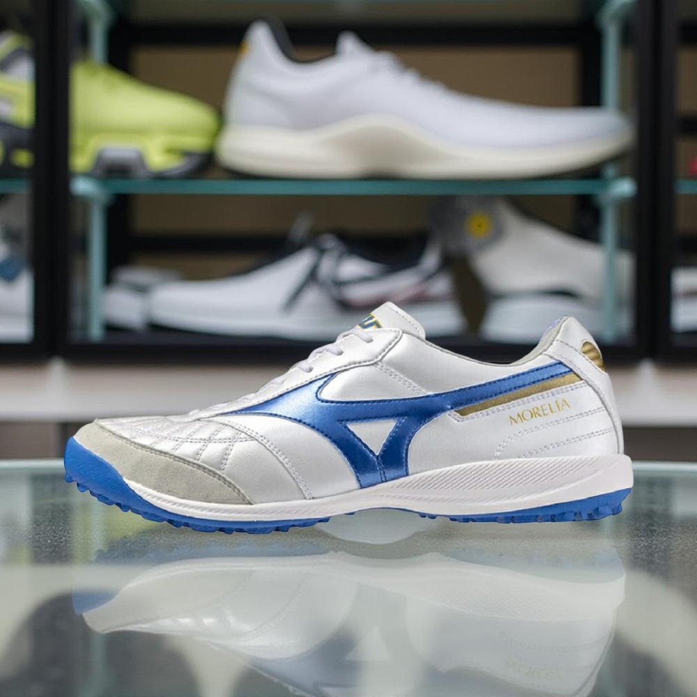 미즈노 모렐리아 살라 재팬 TF Q1GB241125 풋살화 축구화 화이트/블루 2E