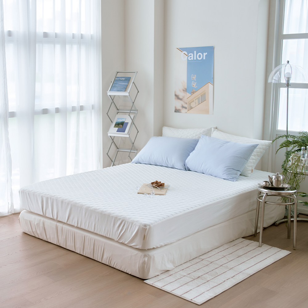 [단종특가] 히말라야 듀라론 쿨링 냉감 일체형 침대패드 매트리스커버 슈퍼싱글 110x205x32cm