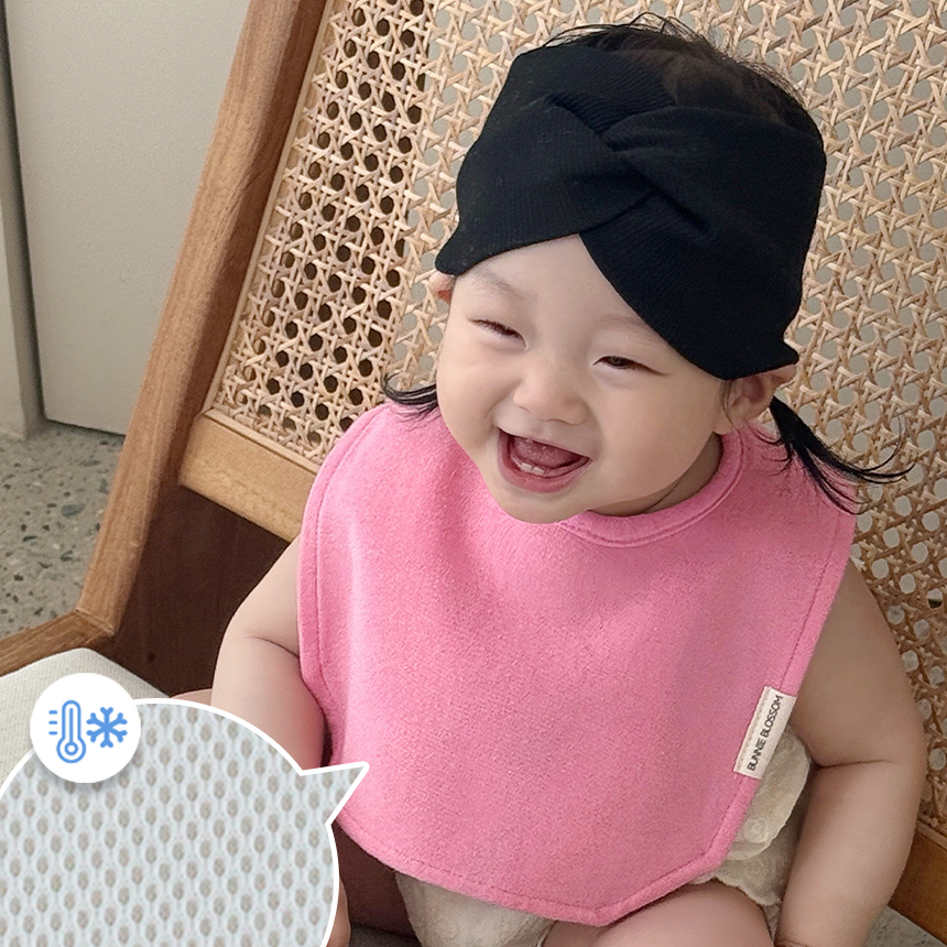 [바니블라썸] 캔디메쉬 에어매쉬 여름 턱받이 아기 빕 이유식턱받이 침받이 크림