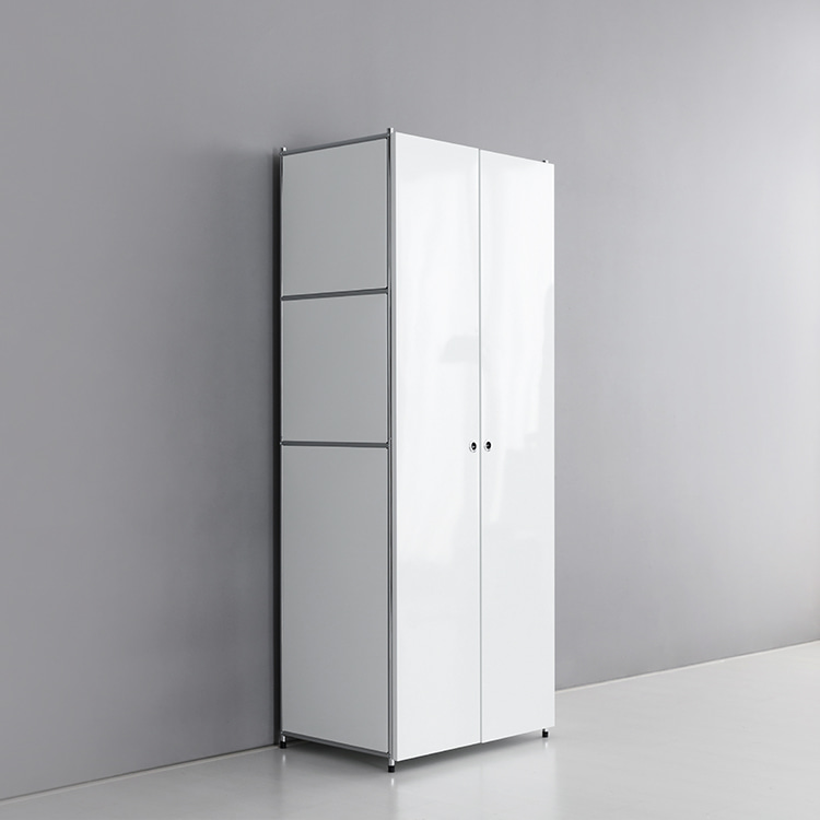 심플리 옷장 BC123 758X500X1960MM, 2단, 화이트 2794.5064 - 상세 이미지 5