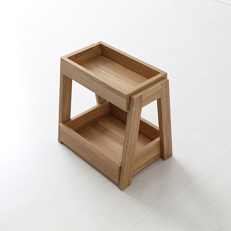 폴라보 미니수납선반 SHM3535 350X250X350MM, 2단, 캄포어베니어 8122.9093 - 상세 이미지 3
