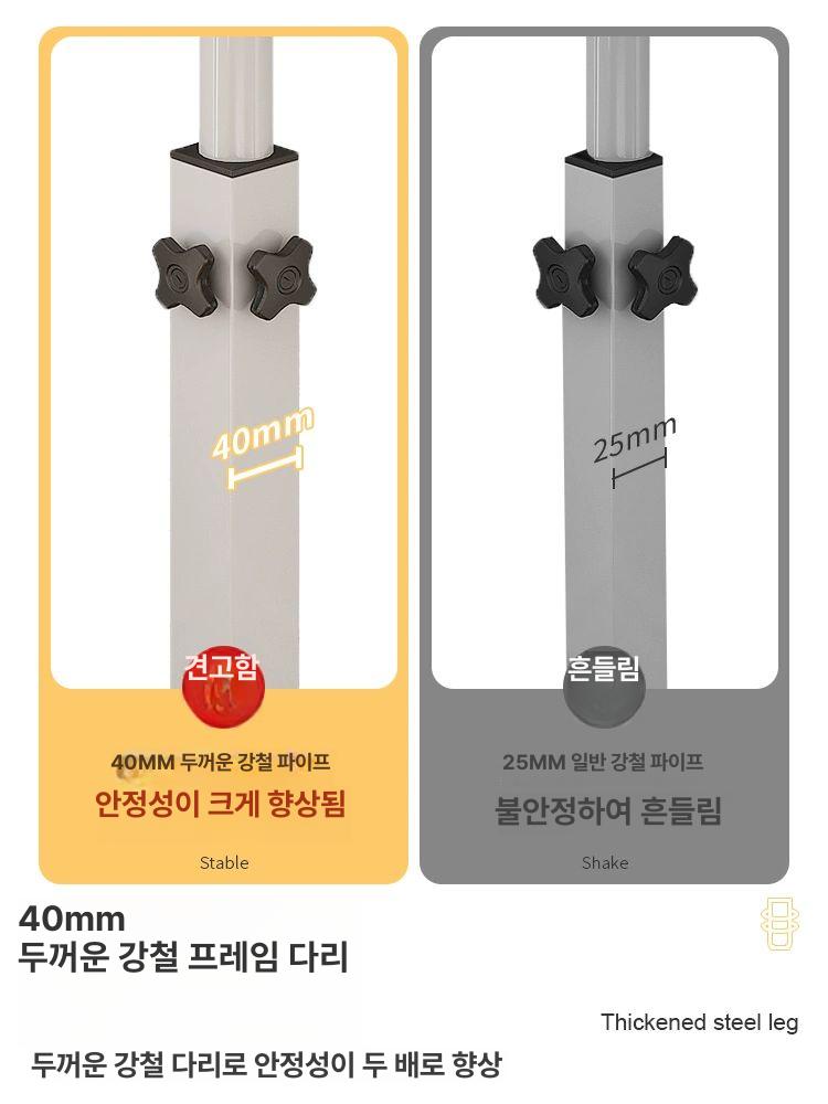 조수석 거치대 노트북 차량용 테이블 태블릿 심플 단판슬롯 없음 블랙 48x24 - 상세 이미지 2