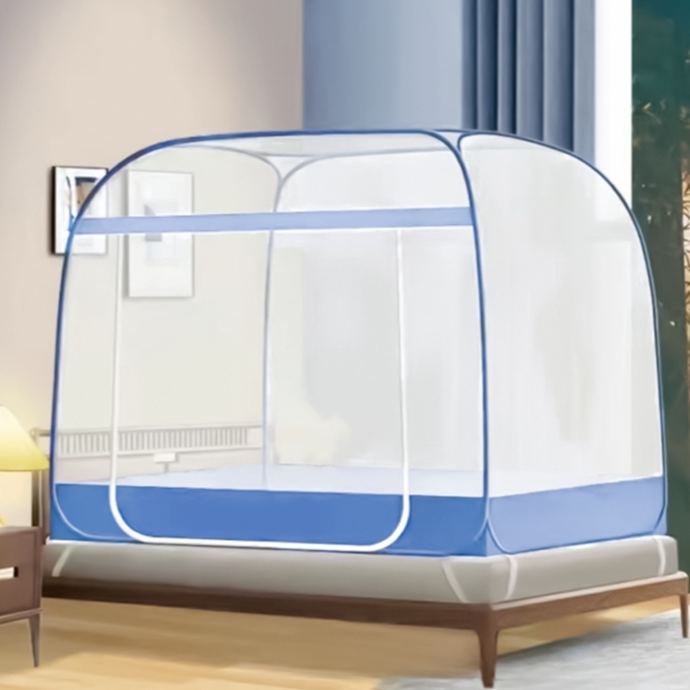 원터치 침대모기장 미세 사각모기장 캠핑 싱글 1인용