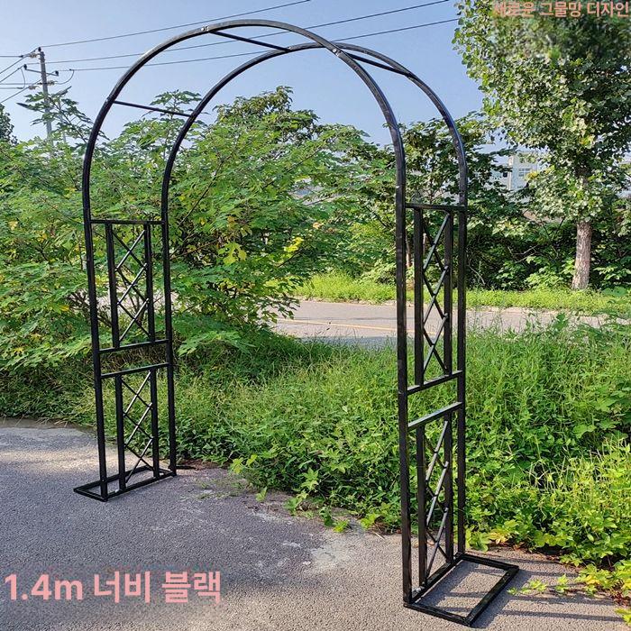 아치형 장미 넝쿨 프레임 철제 울타리 정원 지지대 1m4폭2m3고 흰색 대 - 상세 이미지 5