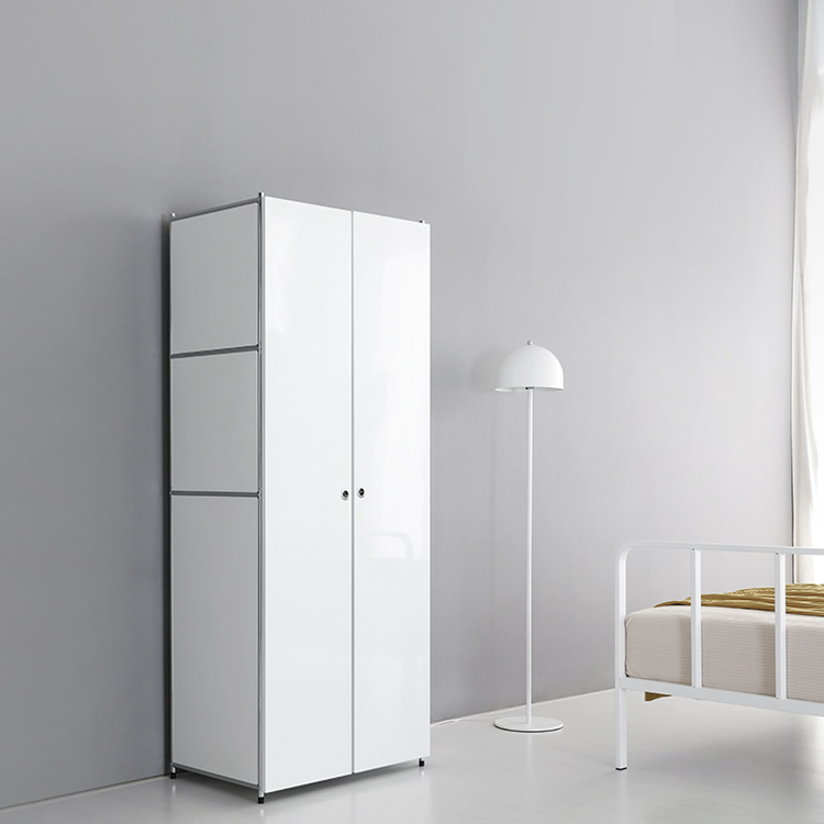 심플리 옷장 BC123 758X500X1960MM, 2단, 화이트 2794.5064 - 상세 이미지 4