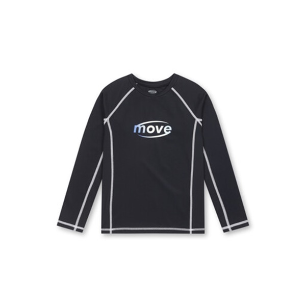폴햄키즈 무브 공용 래쉬가드 긴팔상의 PKF2TS3500-BK - 상품 이미지