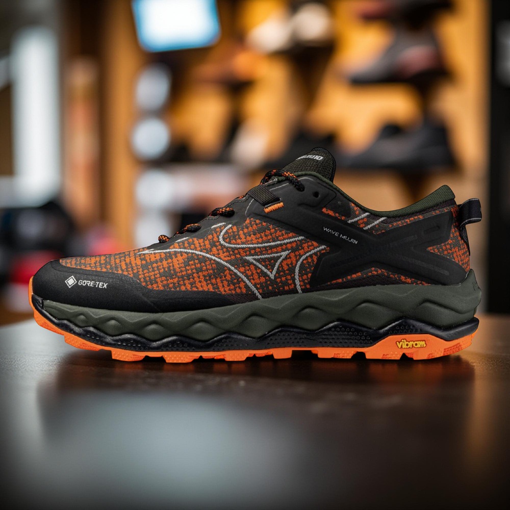 미즈노 웨이브 무진 LS GTX MAHARISHI 트래킹화 등산화 남녀공용 오렌지X카키 230 - 상세 이미지 3