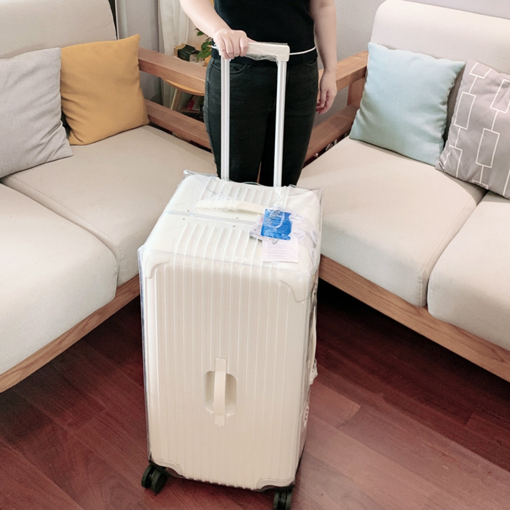 캐리어 투명 커버 보호 덮개 정사각형 여행용 가방 내마모성 방수 보관함 - 상품 이미지