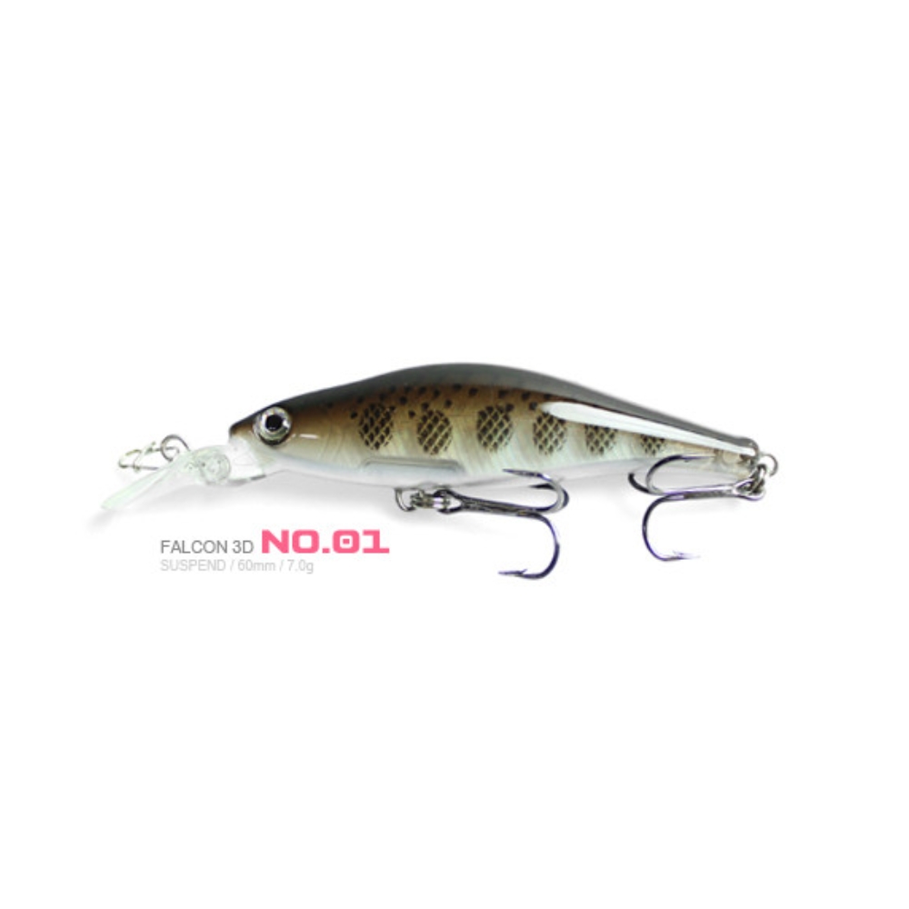 캣츠크로우 팔콘 3D 60SP 서스펜딩 쏘가리 미노우 01, 7g - 상세 이미지 3