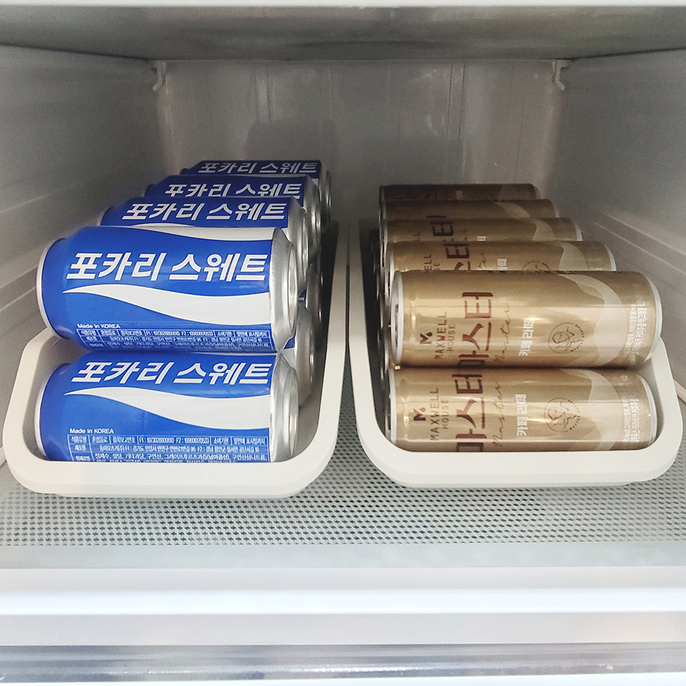 자동 캔 음료 디스펜서 냉장고 정리 트레이 캔맥주 음료수 - 상세 이미지 4
