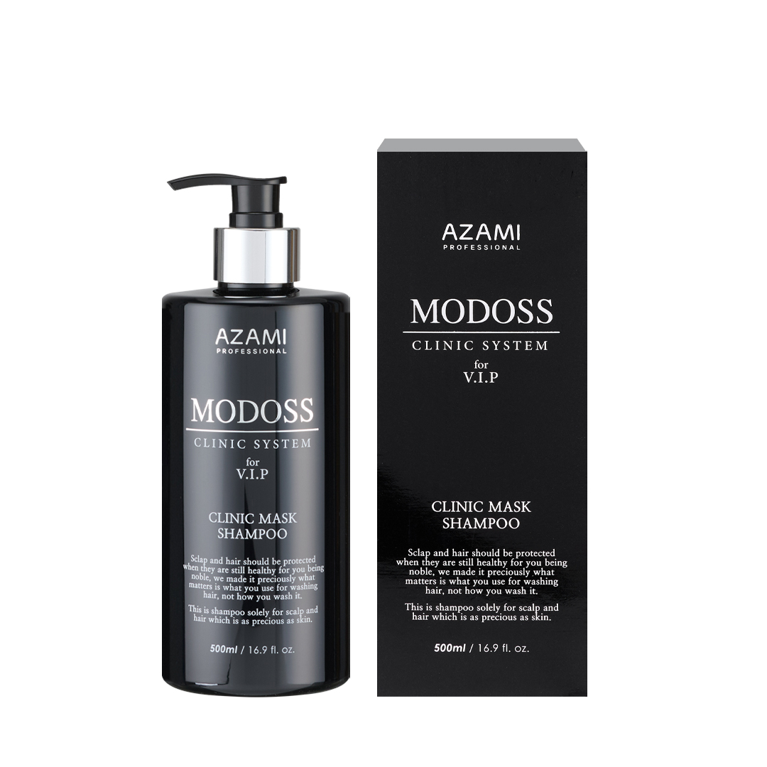 1+1 아자미 모도스 클리닉 마스크 단백질 샴푸 500ml 약산성 손상모발 케라틴