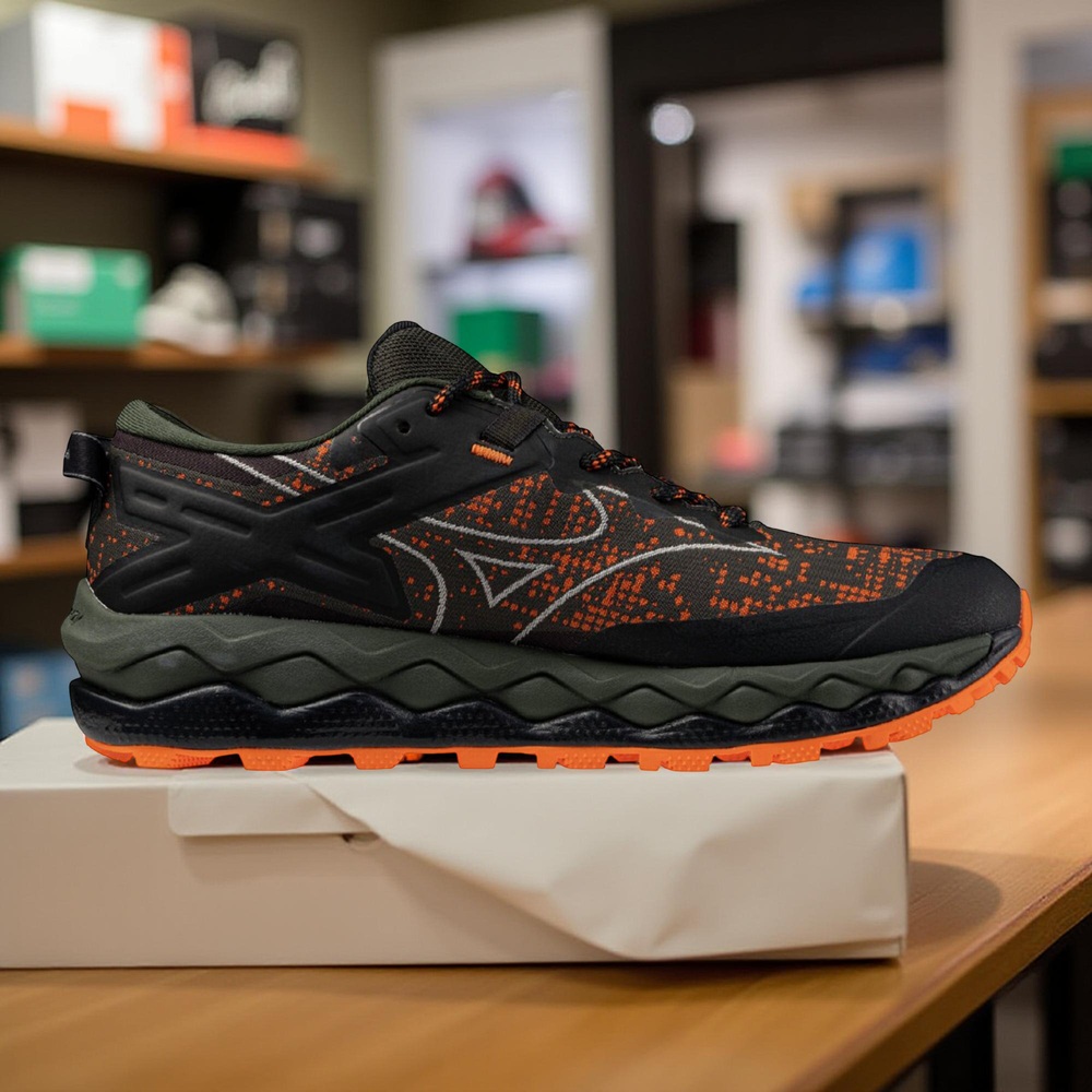 미즈노 웨이브 무진 LS GTX MAHARISHI 트래킹화 등산화 남녀공용 오렌지X카키 230 - 상세 이미지 2