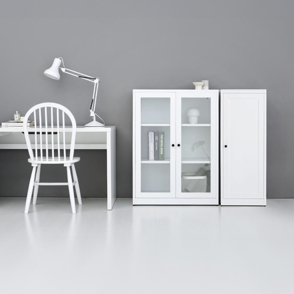 MKB 빈티지캐비넷 세로중1문 일반형 화이트 425x350x1080mm, 1단, 화이트 8967.4399 - 상세 이미지 4