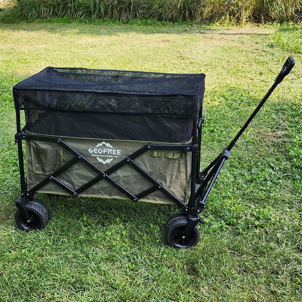 지오프리 메쉬 캠핑 웨건 캠핑 카트 접이식 수레