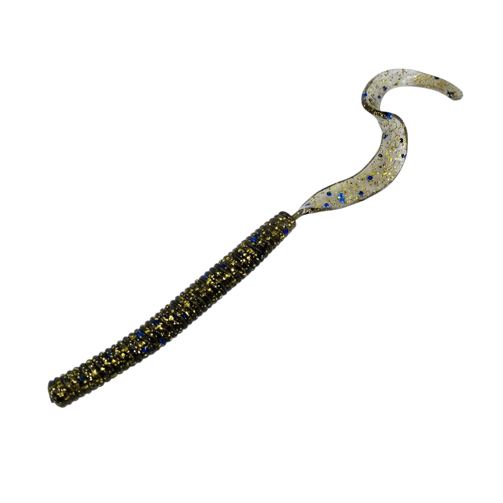 캣츠크로우 컬리테일 C테일 배스웜 광어 선상 캐스팅 035 블루 믹스, 10cm(4인치) - 상세 이미지 2