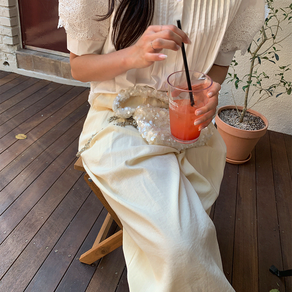 (무배)모요이 와이드 밴딩 팬츠 - 상세 이미지 5