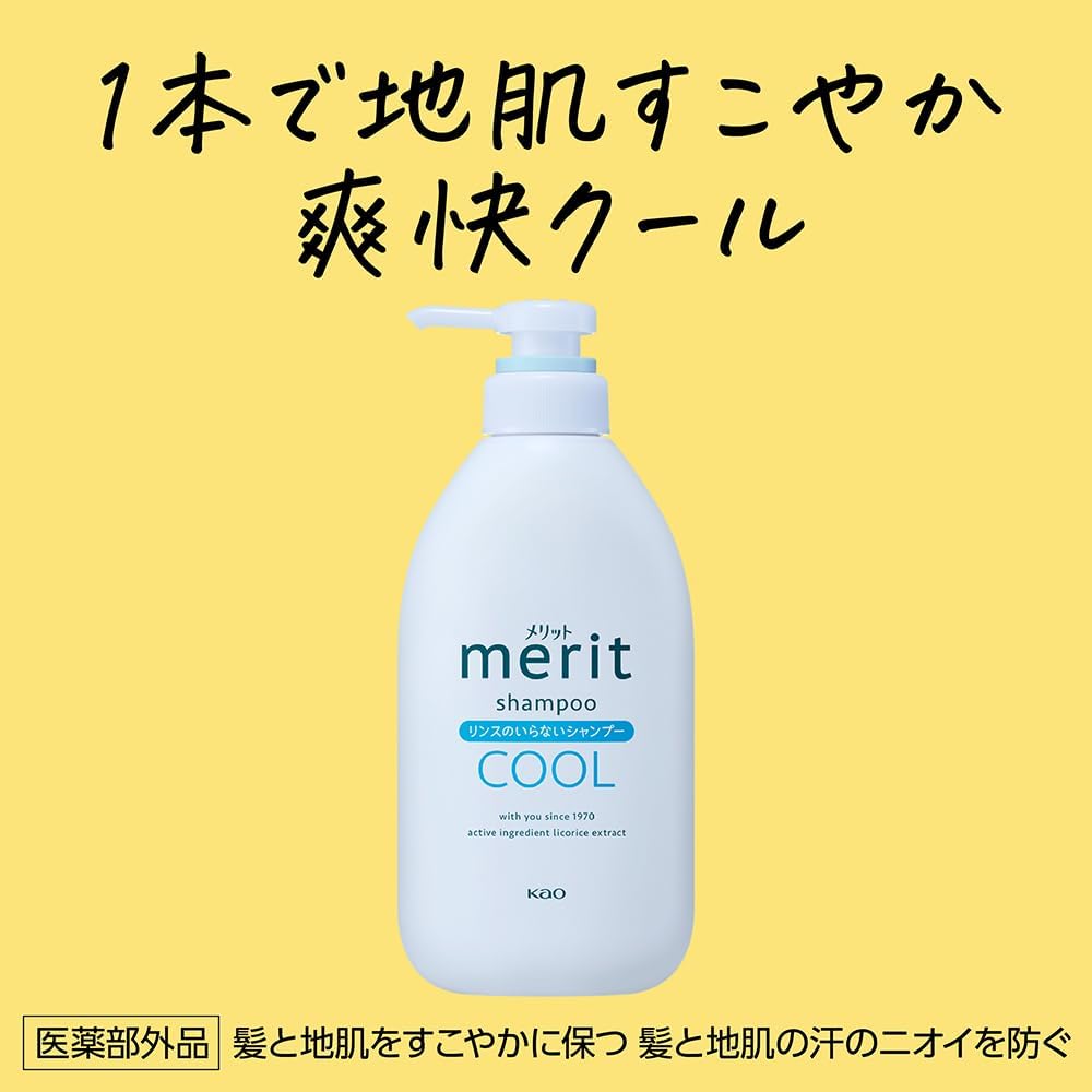 Merit 메리트 린스 필요 없는 샴푸 쿨타입 450ml 본체