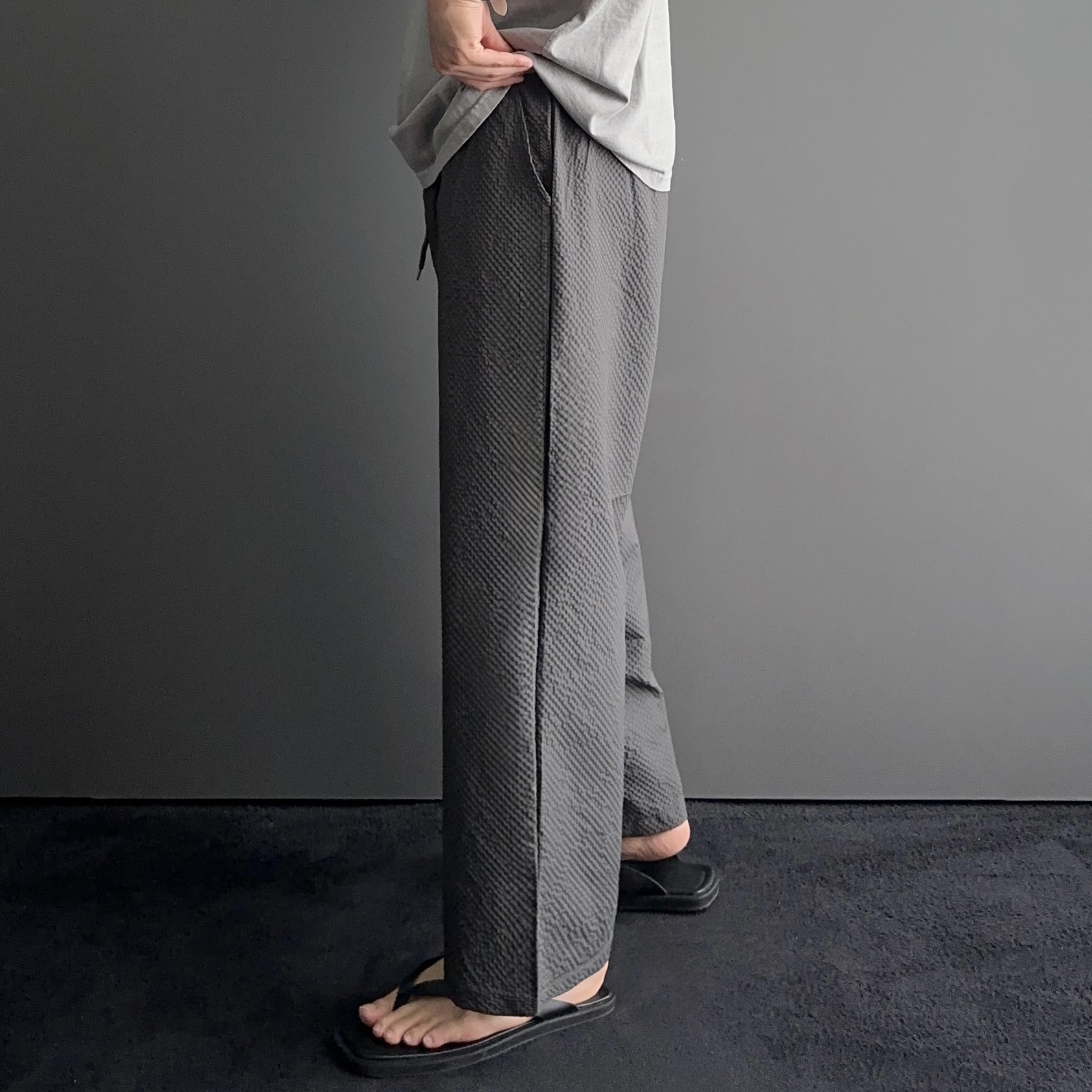 1+1 남자여름긴바지 남자시어서커팬츠 나일론팬츠 남성통바지 구김없는바지 - 상세 이미지 3