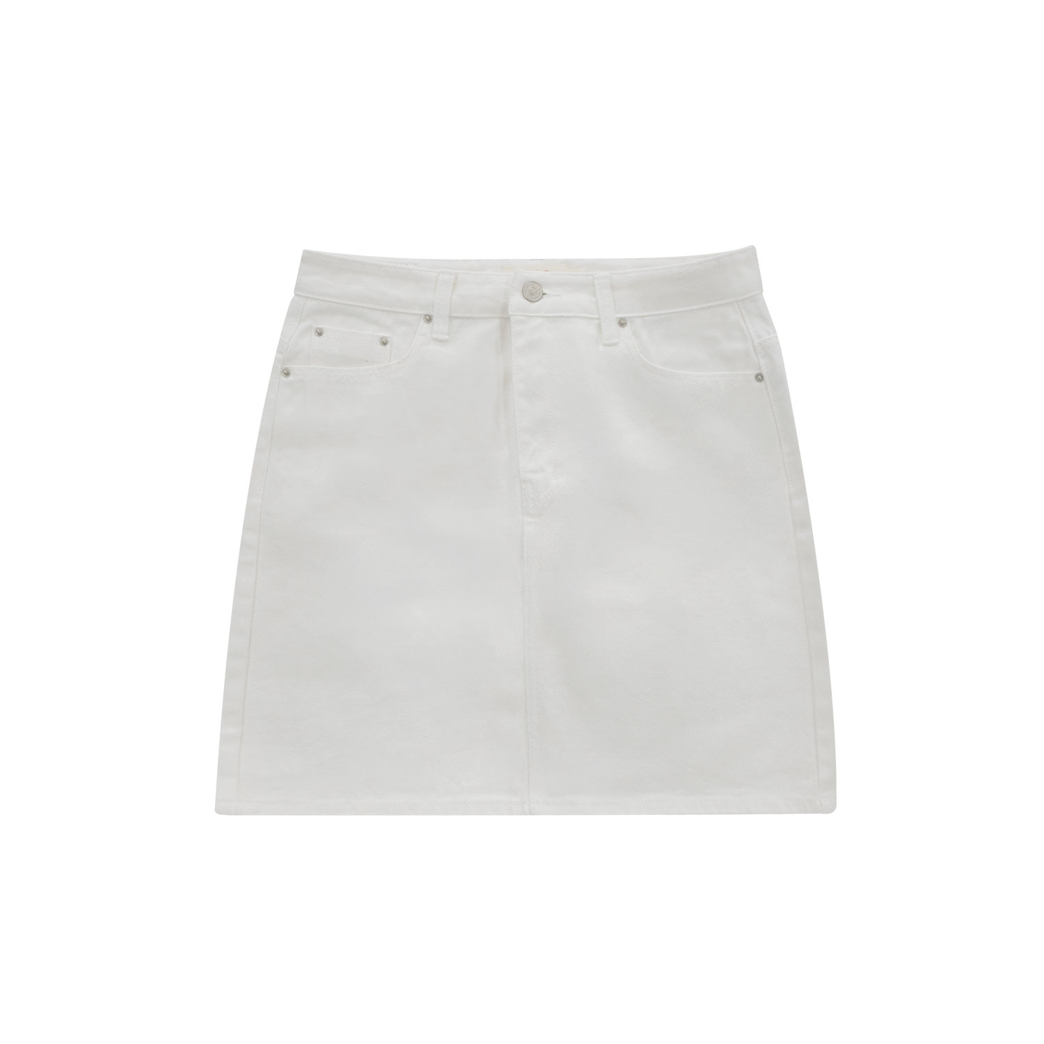 [제로스트릿] 화이트 미니 데님 스커트 WHITE MINI DENIM SKIRT / WHITE - 상세 이미지 3