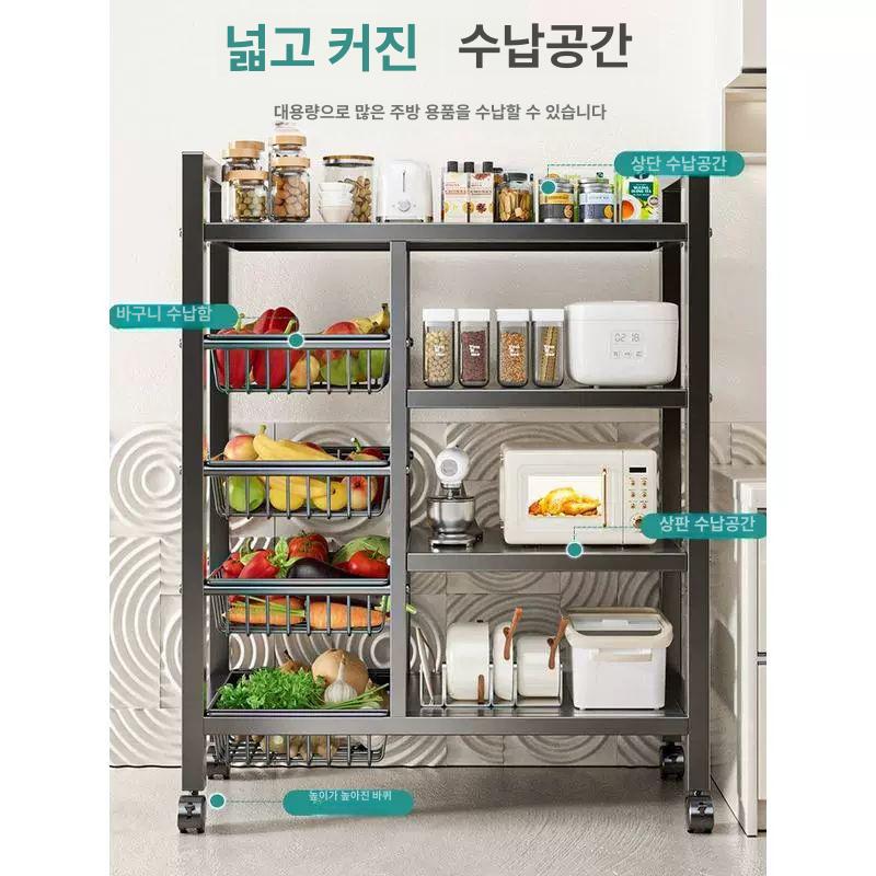 4단 경량랙 정리 랙 다용도 스토리지 베란다 보관 대형 블랙 3층 A - 상세 이미지 2