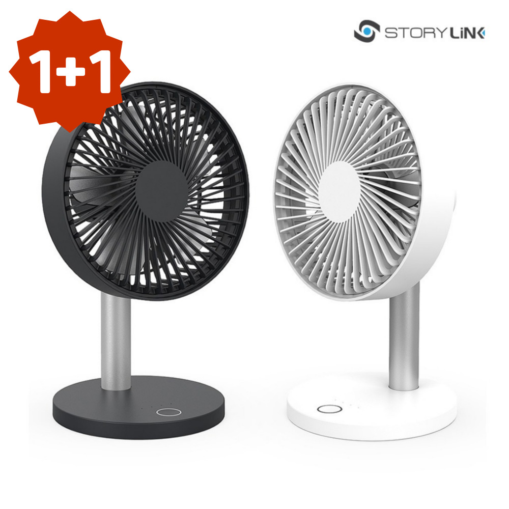 (1+1) 무선 탁상용 선풍기 책상선풍기 소형 사무실선풍기 캠핑용 야외선풍기 차박선풍기