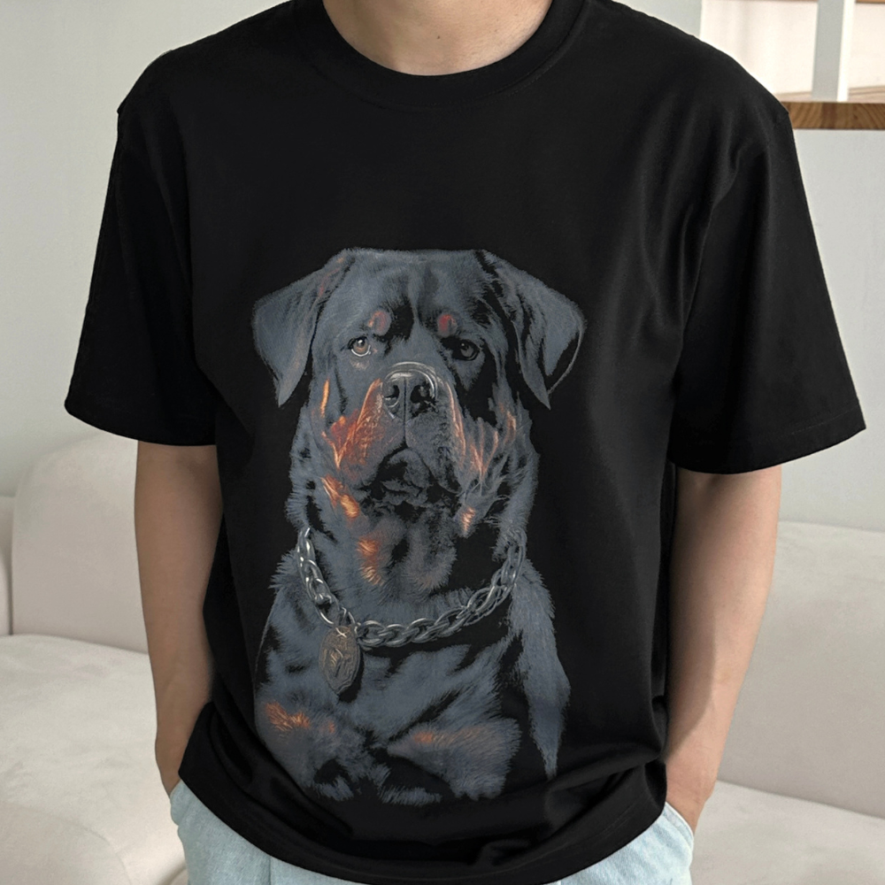 로트와일러 그래픽티셔츠 빅사이즈반팔 FTC00003