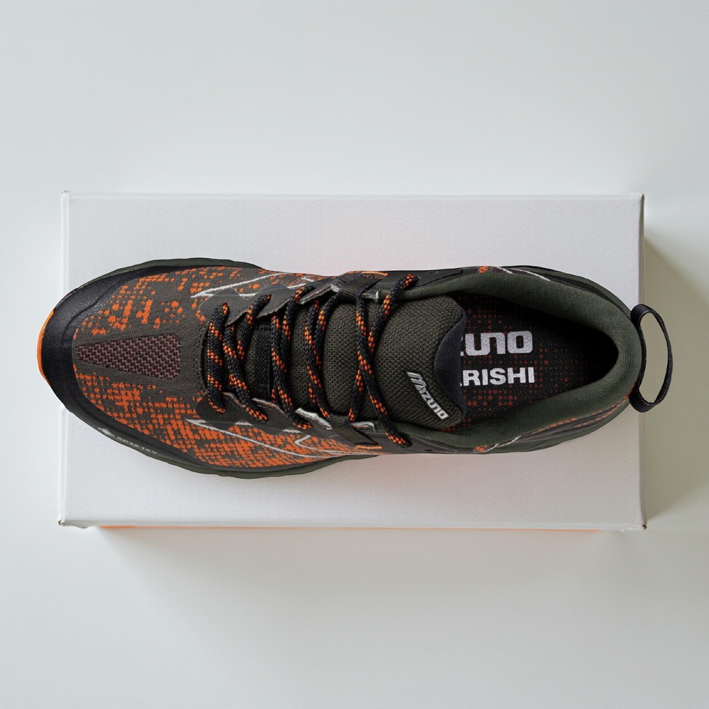 미즈노 웨이브 무진 LS GTX MAHARISHI 트래킹화 등산화 남녀공용 오렌지X카키 230 - 상세 이미지 4