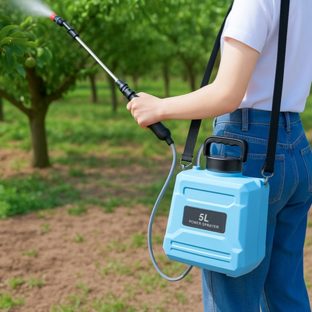 자동 전동농약분무기 충전식 잡초제거 농약살포기 동력 분무기 5L