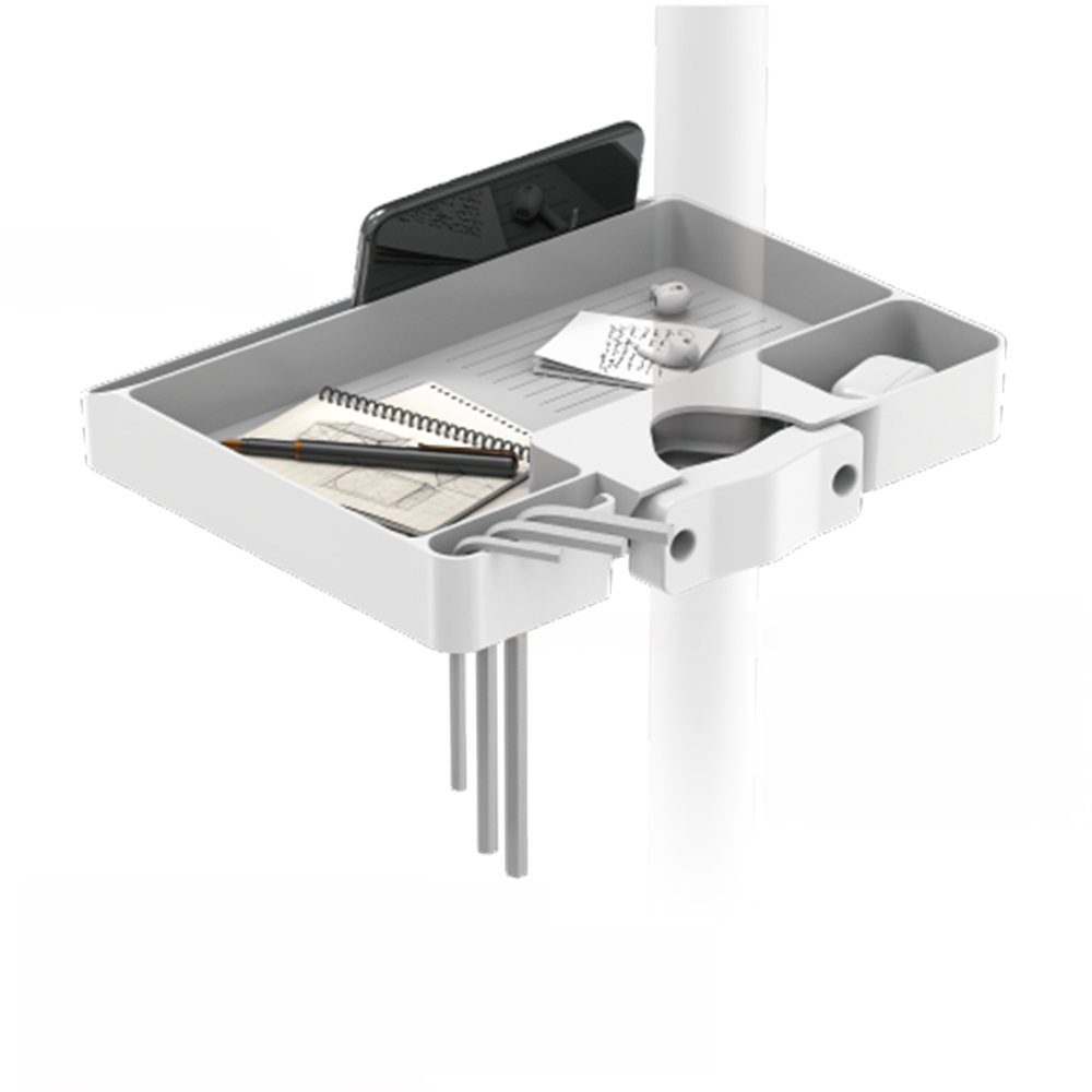 삼탠바이미 거치대 원형기둥스탠드전용 다용도 수납 선반 화이트