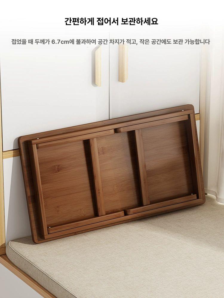 북유럽 스타일 접이식테이블 낮은 식탁 원목 소형 57cm - 상세 이미지 3