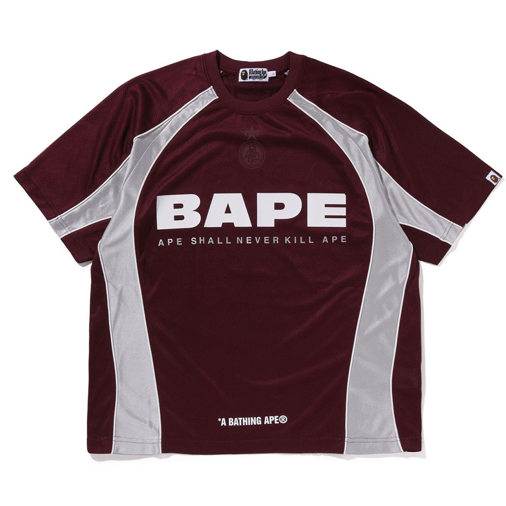 베이프 반팔티 SOLID CAMO JACQUARD MULTILOGO RELAXED FIT FOOTBALL JERSEY 1L30-109-312 - 상세 이미지 5