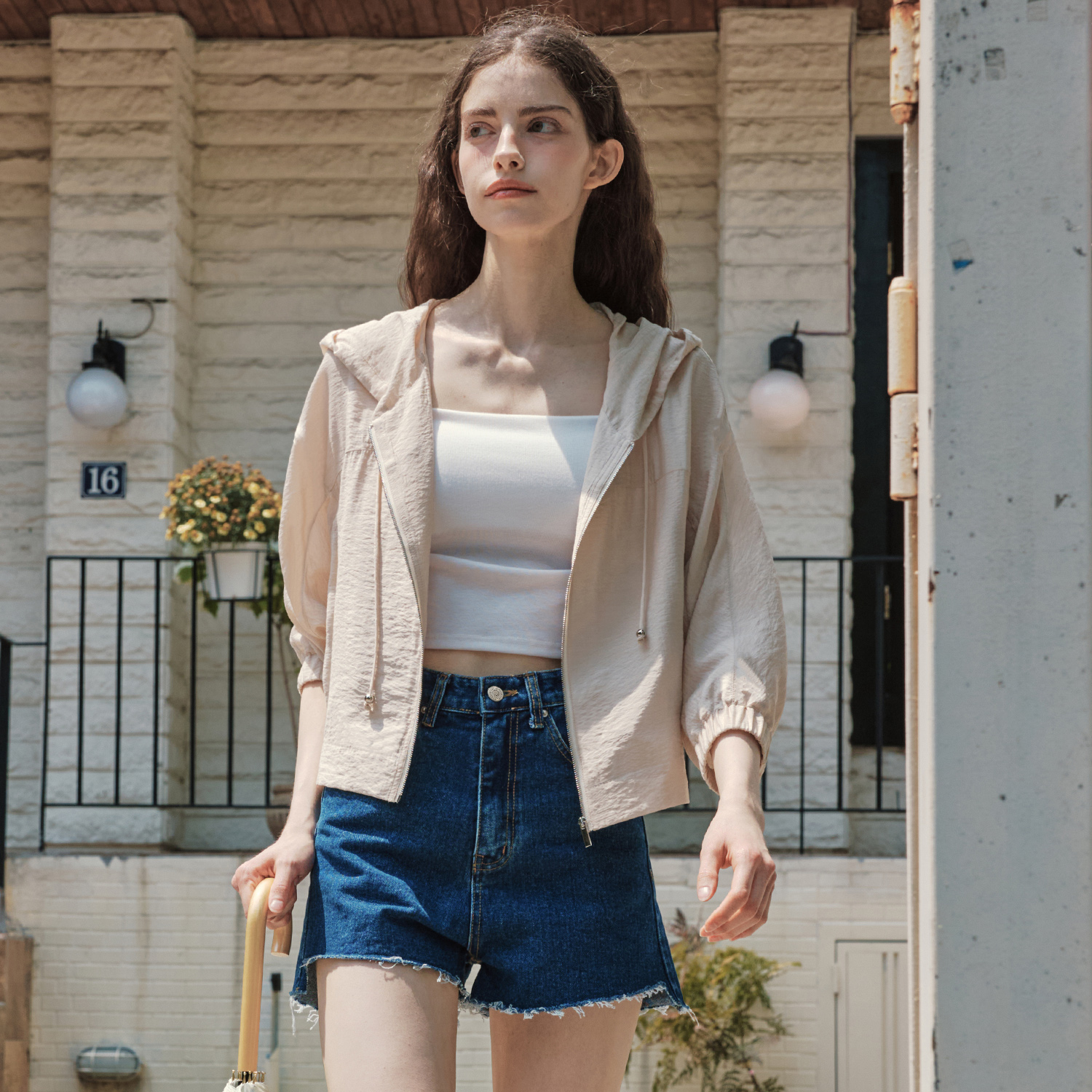 [제로스트릿] 썸머 후드 집업 SUMMER HOOD ZIP-UP / BEIGE