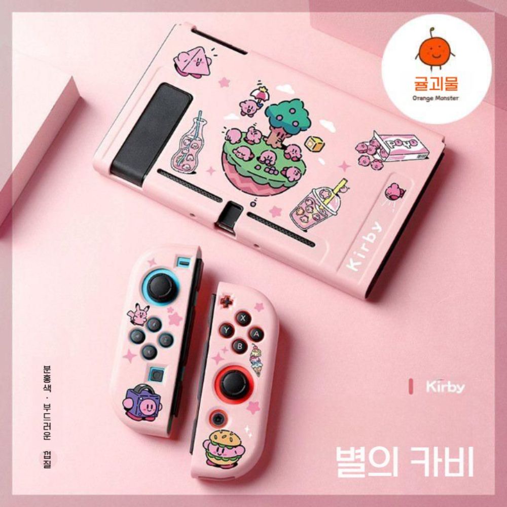 닌텐도 스위치2 케이스 소프트 쉘 TPU 분할 조이콘 보호 커버 별의커비 - 상세 이미지 4