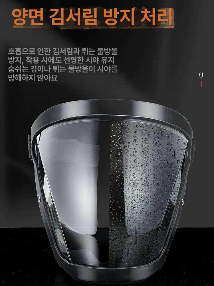 실험실 전면마스크 산업용 호흡 석면 필터 베이직 성인용-방수 방안면 마스크 블랙 - 상세 이미지 3