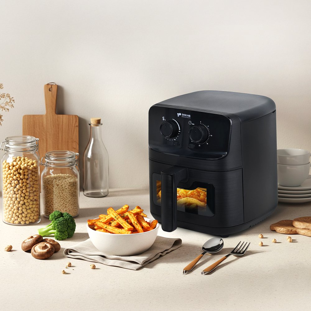 키친아트 보이는 에어프라이어 소형 투명 내열 에어프라이기 에어후라이 제품 이미지