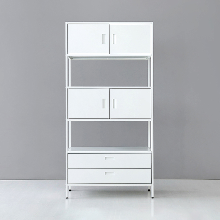 SHELVY 선반수납장 90180 900x400x1800mm, 4단, 화이트 3801.1279