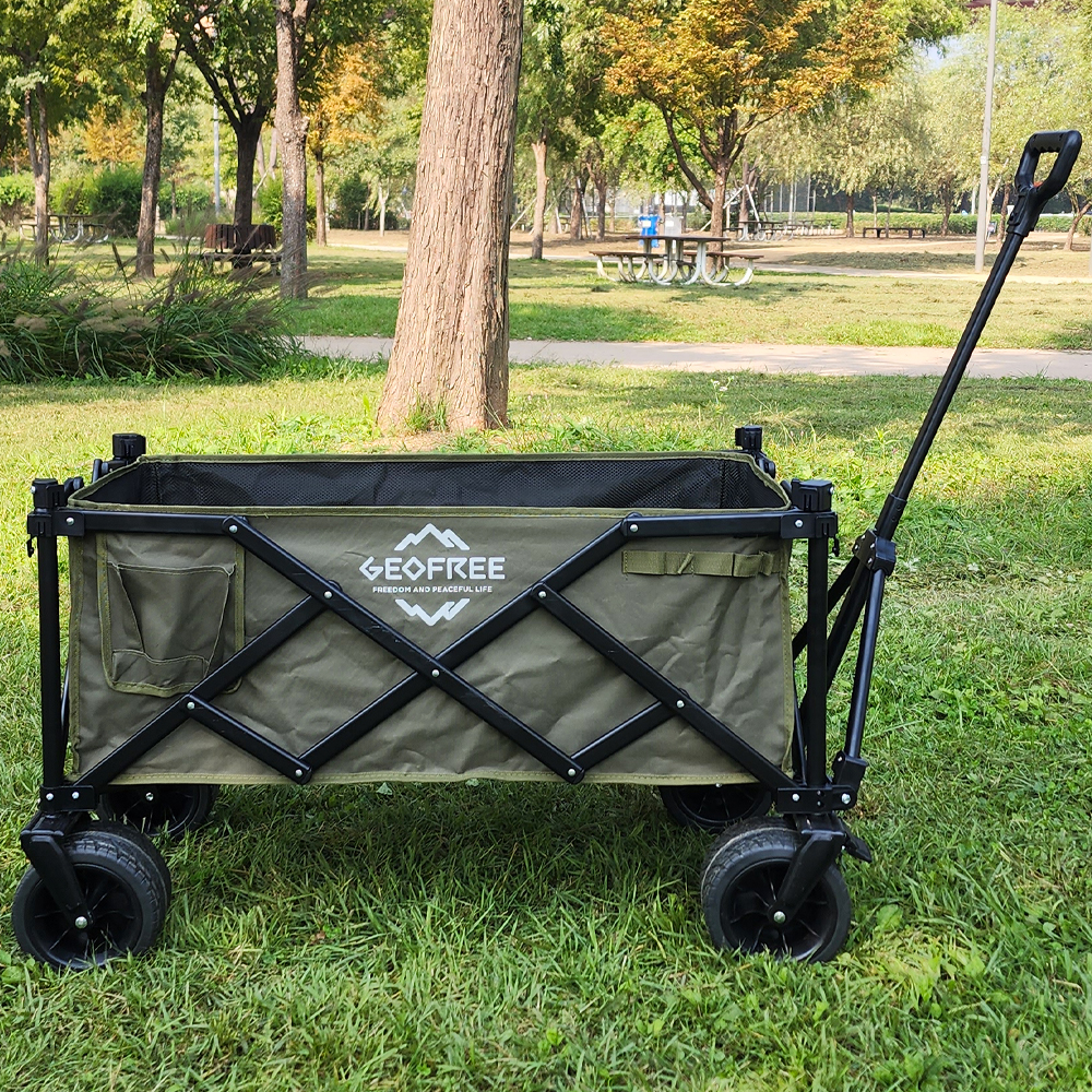 지오프리 메쉬 캠핑 웨건 캠핑 카트 접이식 수레