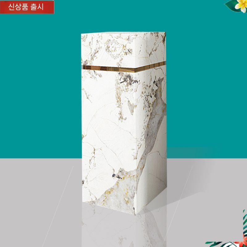 전시다이 육각형 장식품 14KG 45x20cm 스탠드 천연석 디스플레이 블랙 - 상세 이미지 4