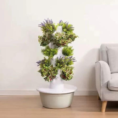 [해외]수경재배기 타워형 스마트팜 재배기 실내 발코니 텃밭 식물 5 레이어 20 구멍