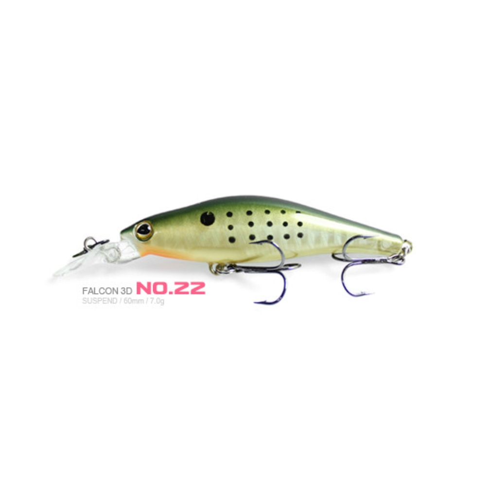 캣츠크로우 팔콘 3D 60SP 서스펜딩 쏘가리 미노우 22, 7g - 상세 이미지 3