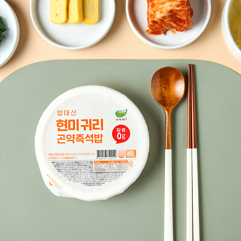 한채원 100g당 77kcal 밥대신 현미 귀리 곤약밥 저당 간편식 150g, 24개 이미지 3