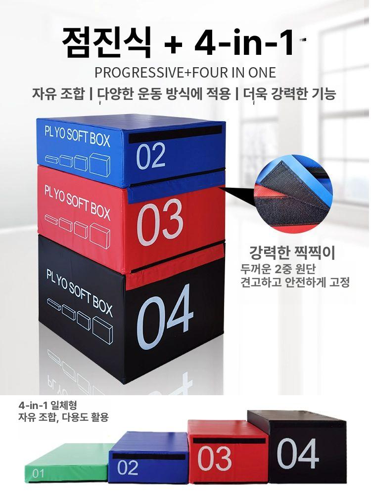 체육관 점핑박스 헬스장 크로스핏 점프박스 와이드 스텝 어린이 1호 60x75x10cm - 상세 이미지 2
