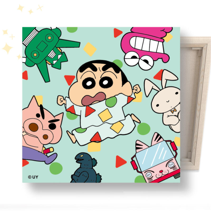 짱구 보석비즈 십자수 캔버스형 25x25cm 짱구의 파자마놀이 - 메인 이미지