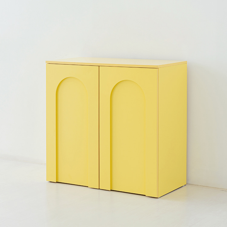 피크 2문 낮은수납장 아치형 800X410X780MM, 2단, 옐로우 2211.0212 - 상세 이미지 3