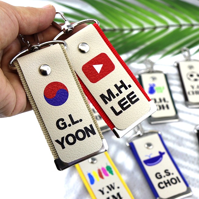 플리레더 골프 네임택 B형 캐디백 보스턴백 캐리어 단체제작 이름표 - 상품 이미지