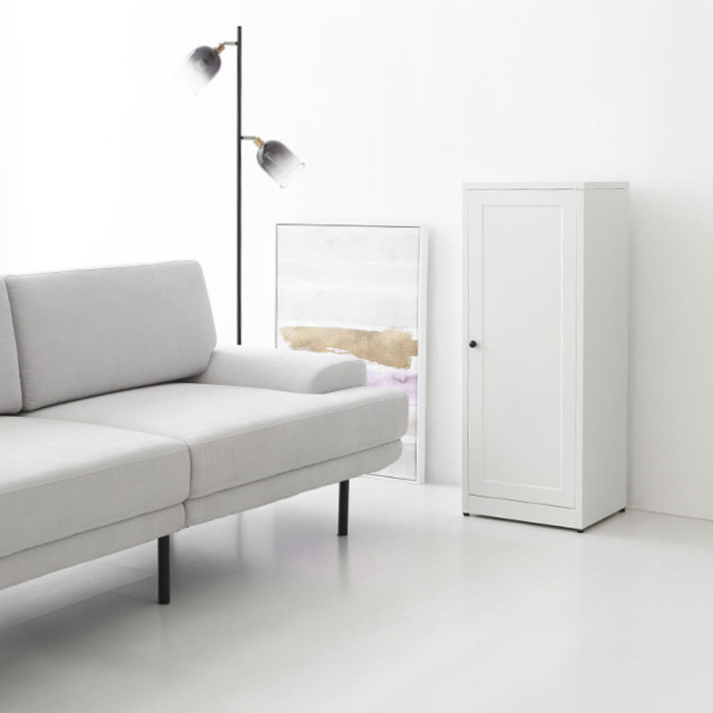 MKB 빈티지캐비넷 세로중1문 일반형 화이트 425x350x1080mm, 1단, 화이트 8967.4399 - 상세 이미지 5