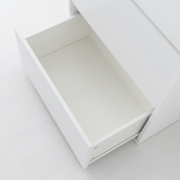 피크 서랍장 3칸 600x500x1200, 4단, 화이트 - 상세 이미지 5