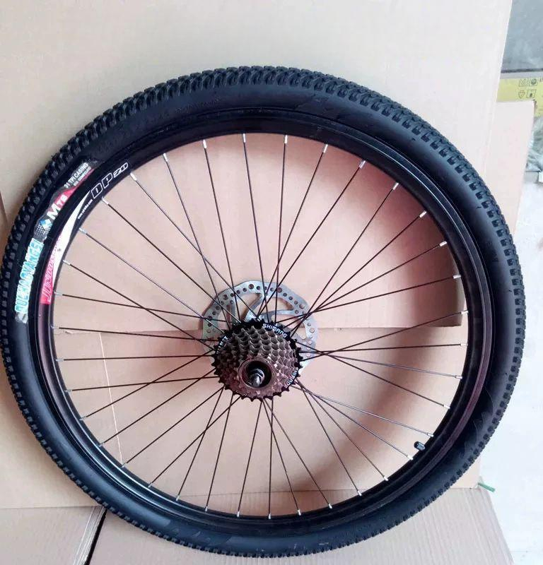 자전거 휠 타이어 26인치 림 MTB 산악 앞바퀴 20 디스크 브레이크 전륜 조립 - 상품 이미지